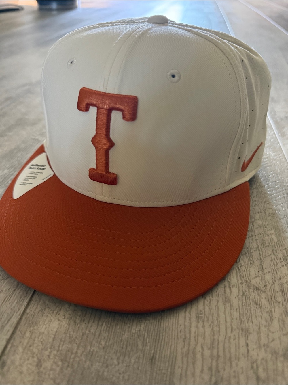 University of Texas Nike White and Orange Snapback Cap with Raised T Logo